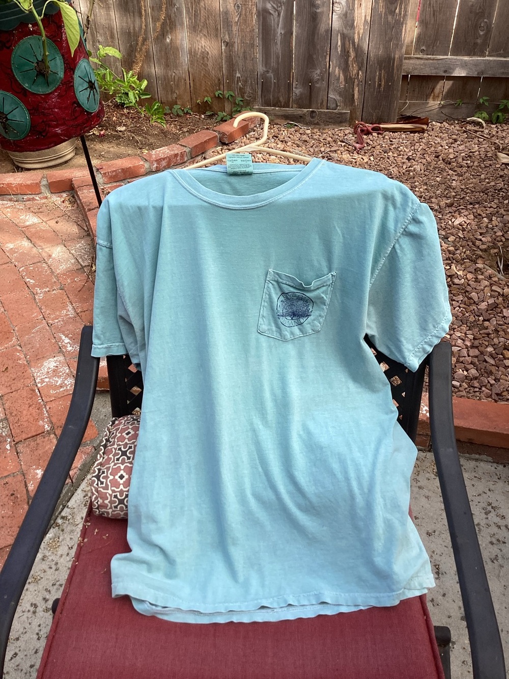Live Oak Brand,Pocket Tee with Subtle Chest Print,Size Large